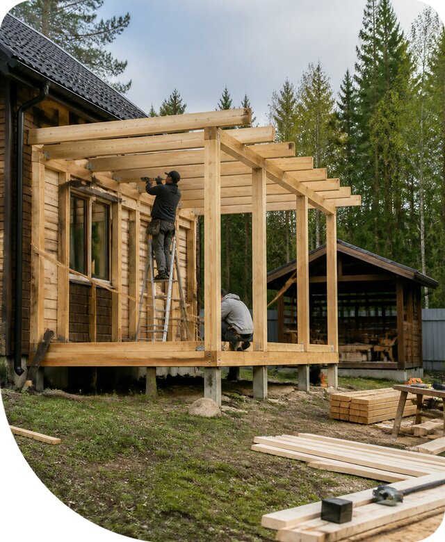 Строительство пристроек и построек на участке в Новоуральске